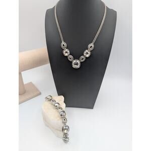 Brighton Venus Rising Smoky Stone Necklace Bracelet (bracelet repaired) Set